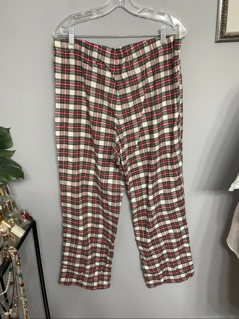 J. Crew Red, Green and White Plaid Women's Pajama Set